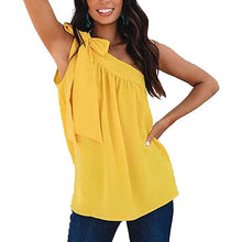 将图片加载到图库查看器,Women's Casual Tie One Shoulder Top