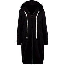 Load image into Gallery viewer, Women's Casual Zip up Hoodies Long Tunic Sweatshirts Jackets Fashion Plus Size Hoodie with Pockets