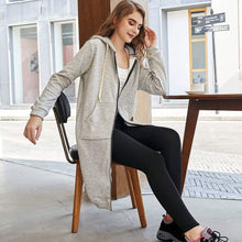 Load image into Gallery viewer, Women's Casual Zip up Hoodies Long Tunic Sweatshirts Jackets Fashion Plus Size Hoodie with Pockets