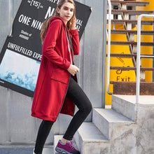 Load image into Gallery viewer, Women's Casual Zip up Hoodies Long Tunic Sweatshirts Jackets Fashion Plus Size Hoodie with Pockets
