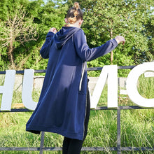 Load image into Gallery viewer, Women's Casual Zip up Hoodies Long Tunic Sweatshirts Jackets Fashion Plus Size Hoodie with Pockets