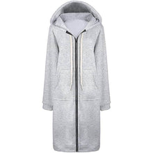 Load image into Gallery viewer, Women's Casual Zip up Hoodies Long Tunic Sweatshirts Jackets Fashion Plus Size Hoodie with Pockets