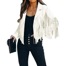 Load image into Gallery viewer, Women's Chic Cropped Tassel Jacket