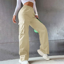 Load image into Gallery viewer, Women's Chinos Cargo Mid Waist Pants