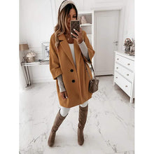 Load image into Gallery viewer, Women's Coat Shacket Jacket Long Sleeve Solid Color Oversized