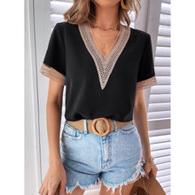 Load image into Gallery viewer, Women's Contrast Guipure Lace Blouse