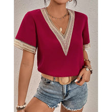 Load image into Gallery viewer, Women's Contrast Guipure Lace Blouse