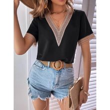 Load image into Gallery viewer, Women's Contrast Guipure Lace Blouse