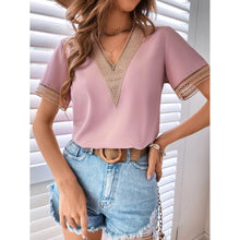 Load image into Gallery viewer, Women's Contrast Guipure Lace Blouse