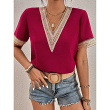 Load image into Gallery viewer, Women's Contrast Guipure Lace Blouse
