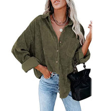 Load image into Gallery viewer, Women's Corduroy Shirts Casual Long Sleeve Top