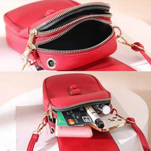 Load image into Gallery viewer, Women's Crossbody Leather Solid Color Plain Bag Wallet