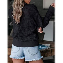 Load image into Gallery viewer, Women's Deep V Neck Long Sleeve Crochet Tops