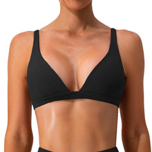 Load image into Gallery viewer, Women's Deep V-Neck U-Shaped Back Sports Bra