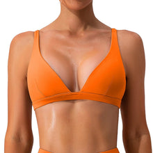 Load image into Gallery viewer, Women's Deep V-Neck U-Shaped Back Sports Bra