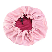 Load image into Gallery viewer, Women's Double Layer Reversible Silky Satin Headscarf Sleeping Bonnet Hat Headband