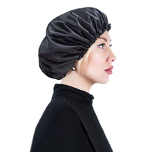Load image into Gallery viewer, Women's Double Layer Reversible Silky Satin Headscarf Sleeping Bonnet Hat Headband