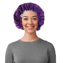 Load image into Gallery viewer, Women's Double Layer Reversible Silky Satin Headscarf Sleeping Bonnet Hat Headband