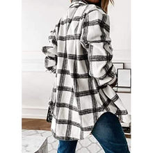 将图片加载到图库查看器,Women's Fall Clothes Plaid Jacket Long Sleeve