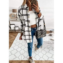 将图片加载到图库查看器,Women's Fall Clothes Plaid Jacket Long Sleeve