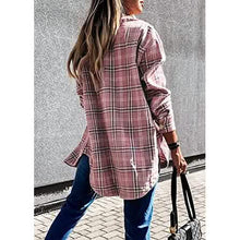 将图片加载到图库查看器,Women's Fall Clothes Plaid Jacket Long Sleeve