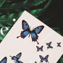 Load image into Gallery viewer, Womens Fashion 3D Butterfly Waterproof Temporary Sticker Tattoo Leg Arm Modern Blue Design For Womens