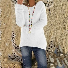 Load image into Gallery viewer, Women's Fashion Autumn and Winter Long Sleeve Knitted Sweaters Solid Color Warm Pullover Tops