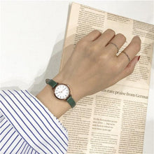 Load image into Gallery viewer, Womens Fashion White Small Watches Quartz Wristwatch Simple Leather Band Fashion Simple Ladies Quartz Watches Mini Ultra-Thin Analog Watches For Girls Students