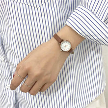 Load image into Gallery viewer, Womens Fashion White Small Watches Quartz Wristwatch Simple Leather Band Fashion Simple Ladies Quartz Watches Mini Ultra-Thin Analog Watches For Girls Students