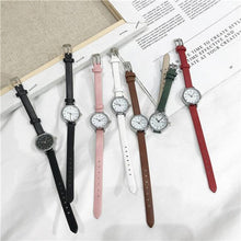 Load image into Gallery viewer, Womens Fashion White Small Watches Quartz Wristwatch Simple Leather Band Fashion Simple Ladies Quartz Watches Mini Ultra-Thin Analog Watches For Girls Students