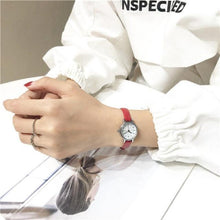 Load image into Gallery viewer, Womens Fashion White Small Watches Quartz Wristwatch Simple Leather Band Fashion Simple Ladies Quartz Watches Mini Ultra-Thin Analog Watches For Girls Students