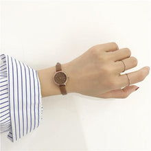 Load image into Gallery viewer, Womens Fashion White Small Watches Quartz Wristwatch Simple Leather Band Fashion Simple Ladies Quartz Watches Mini Ultra-Thin Analog Watches For Girls Students