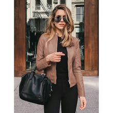 Load image into Gallery viewer, Women's Faux Leather Jacket
