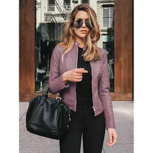 Load image into Gallery viewer, Women's Faux Leather Jacket