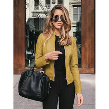 Load image into Gallery viewer, Women's Faux Leather Jacket