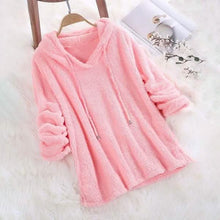 Load image into Gallery viewer, Women's Fleece Hoodie Solid Color Long Sleeve Sweatshirt