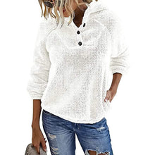 Load image into Gallery viewer, Women’s Fleece Long Sleeves Shaggy Fuzzy Pullover Hoodie