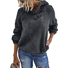 Load image into Gallery viewer, Women’s Fleece Long Sleeves Shaggy Fuzzy Pullover Hoodie
