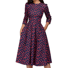 Load image into Gallery viewer, Women's Floral Vintage Dress