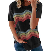 Load image into Gallery viewer, Womens Graphic Crewneck Tee Loose Casual T-Shirt