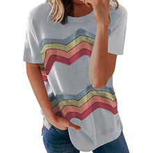 Load image into Gallery viewer, Womens Graphic Crewneck Tee Loose Casual T-Shirt