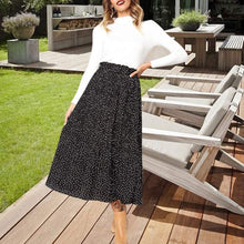 Load image into Gallery viewer, Womens High Waist Polka Dot Pleated Skirt
