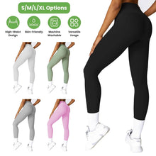 Load image into Gallery viewer, Women's High Waist Workout Leggings Tummy Control Compression with 25" Inseam No Front Seam