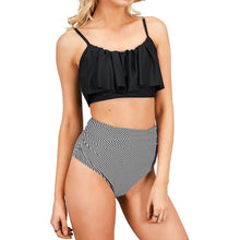 将图片加载到图库查看器,Women's High Waisted Falbala Bikini Set