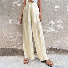 将图片加载到图库查看器,Women's High-Waisted Straight-Leg Strappy Pants