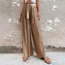 将图片加载到图库查看器,Women's High-Waisted Straight-Leg Strappy Pants