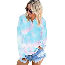 Load image into Gallery viewer, Women's Hoodie Pullover Quarter Zip Tie Dye