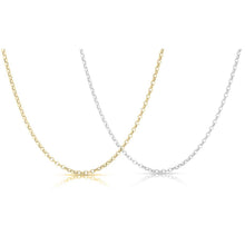 Load image into Gallery viewer, Women's Italian Rolo Link Chain in Solid Sterling Silver