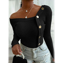Load image into Gallery viewer, Women's Knitted Solid Color Pullover Sweater