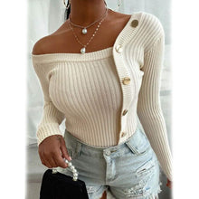 Load image into Gallery viewer, Women's Knitted Solid Color Pullover Sweater
